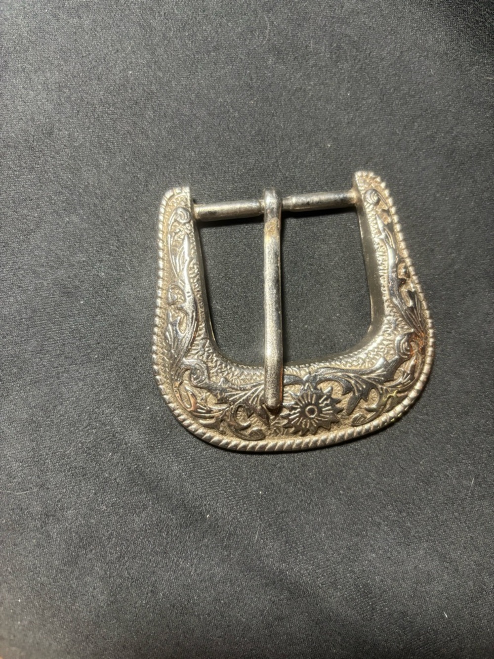 Ornate Western-Style Silver Buckle